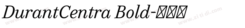 DurantCentra Bold字体转换